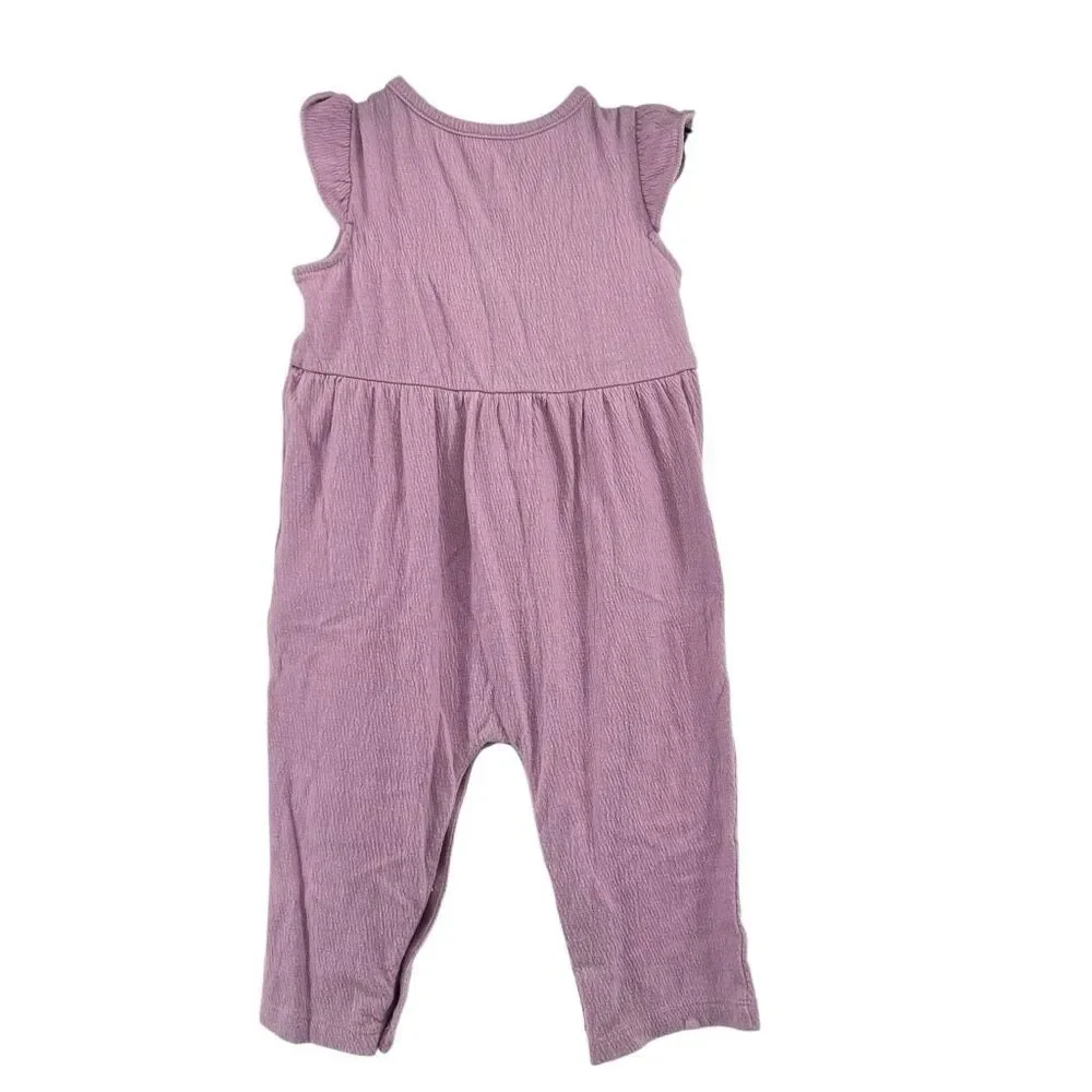 Baby Girl Lavender Gauze Ruffle Romper Jumpsuit 12M Carter’s One Piece